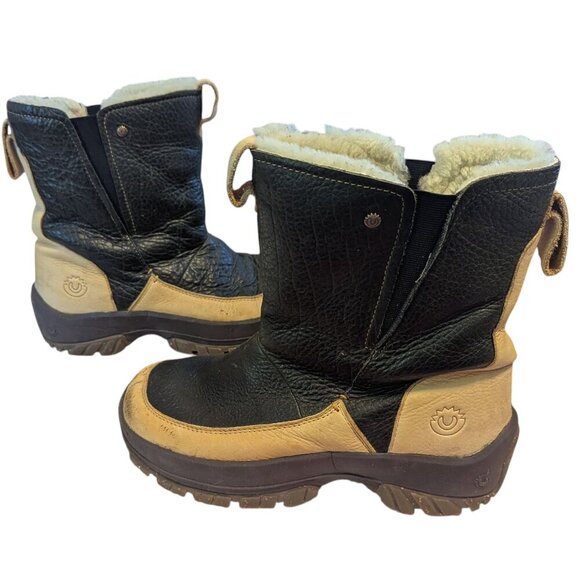 Ulu Tupik Shearling-Lined Pebbled Bison Leather Boots‎ Brown Men\'s Size 10 main image 9